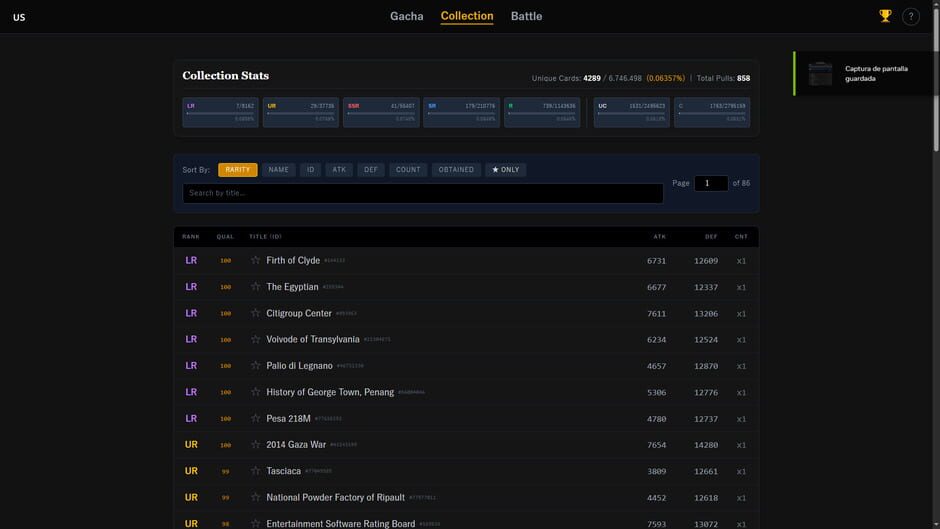 Wikipedia Gacha screenshot