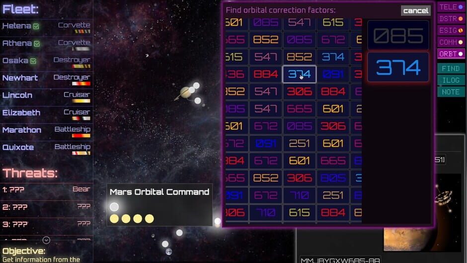 Intelligence screenshot