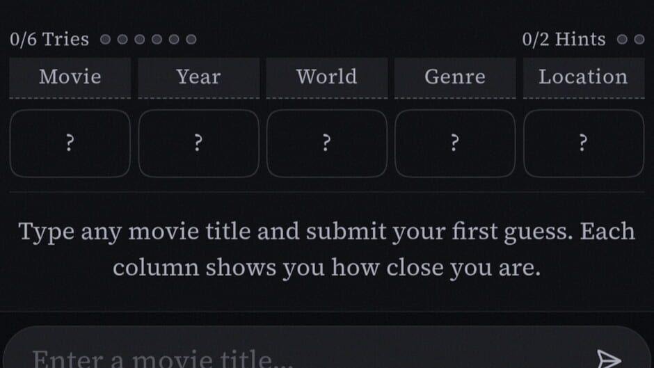 Moviedle screenshot